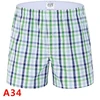 Cueca Boxer Men Woven Boxer Pants Full Cotton Short Boxer