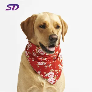 Image of Factory Directly Customized Triangle Adjustable Cheap 100% polyester Bandana Dog