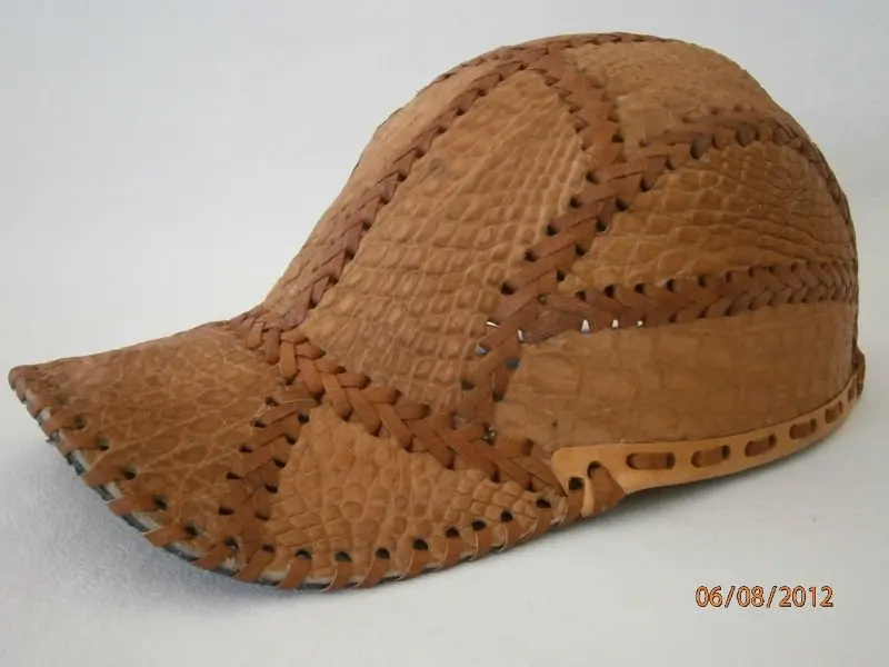 crocodile leather hat