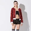 Wholesale custom design sequin beaded casual fashion bomber jacket women