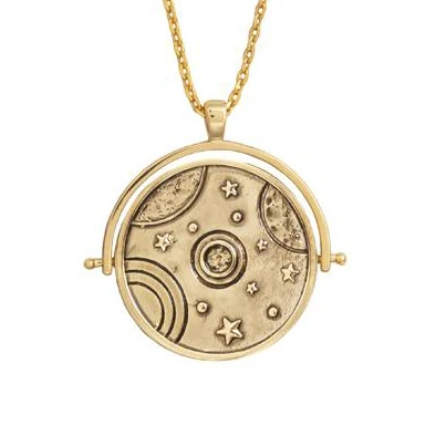 

925 silver plated gold jewelry star pattern coin Pendant minimalist necklace, N/a