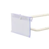 Plastic Clear Tag Cover Merchandise Paper Bar Code Scanner Frame Hinged Shelf clip-on Label Holders Wire Hook Hanging Tag Clip