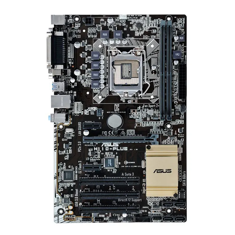 

ASUS Intel H110-PLUS 32GB DDR4 LGA1151 ATX Motherboard with Support CPU i7 i5 i3