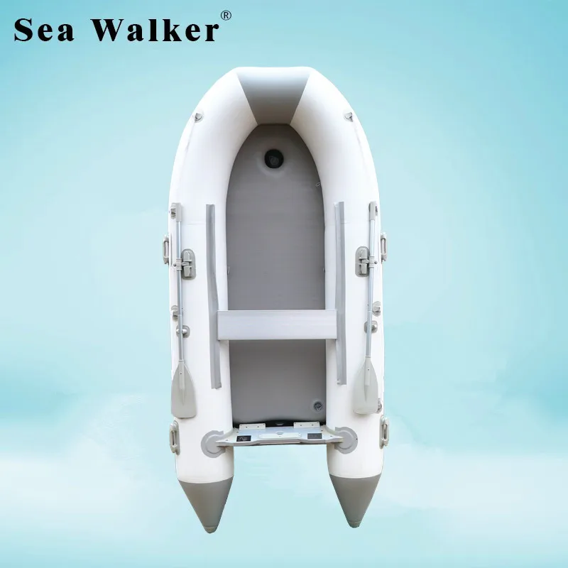 

Seawalker New Design 3.3M Inflatable Fishing Boat With Air Deck Floor Rowing Boat With CE Certification High Quality Raft, White