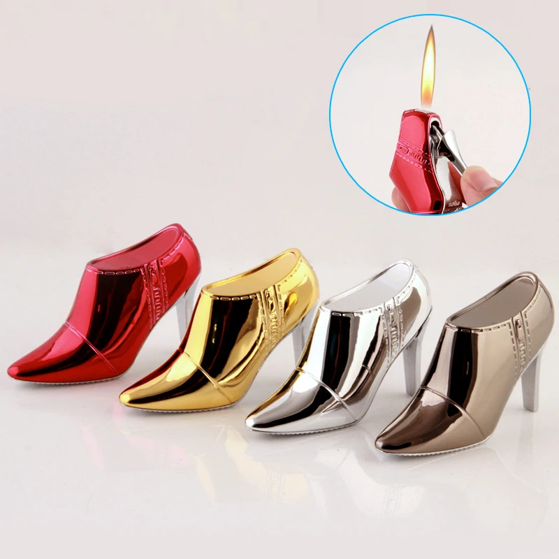 

YM-090 Creative high-heeled shoes shaped butane gas lighter,refillable gas lighter wholesale, Mixed