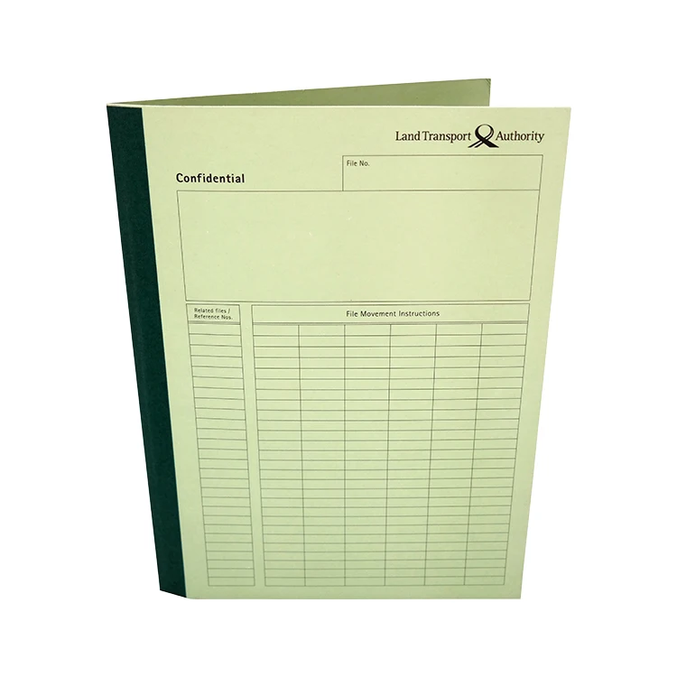 Custom Printed Green Tape Side Document Manila Folder With Gusseted
