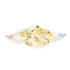 4 compartment square plate 3d bird ceramic four pcs divided plate, 4 section snack plate