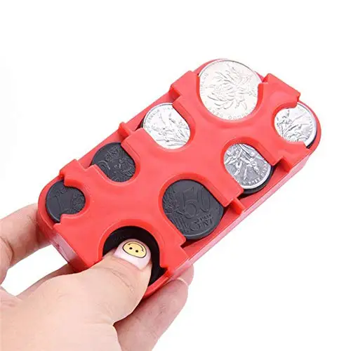 

Car Storage Box Coin Case Euro Plastic Money Container