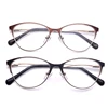 New high quality stainless steel fashion cat eye metal optical glasses eyeglass frames