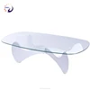 Tianjin Furniture top White High Gloss Glass Center coffee Table Design