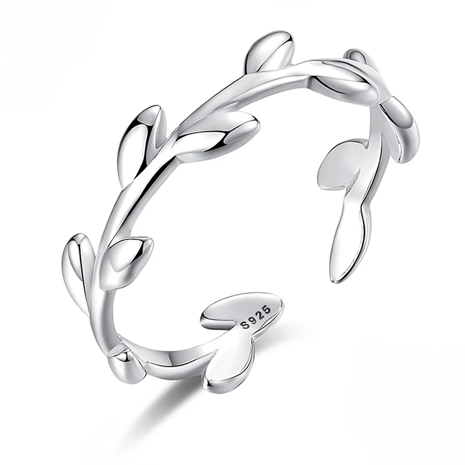 

Simple Style 925 Sterling Silver Rings Wicker Round Finger Rings For Women Wedding Female Authentic Jewelry