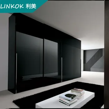 Apartment Project Australia Hot Sale High Glossy Wardrobe In Black