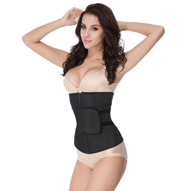 

Private Label Fashion Slimming Custom latex Trimmer Waist Belt, Black waist trainer shapers