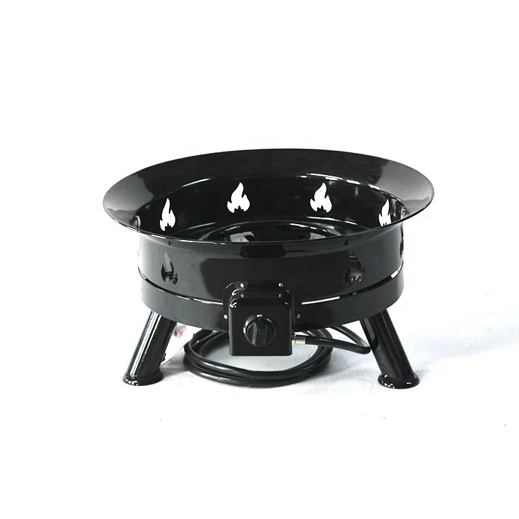 Beste Wahl Outdoor Camping Stahl Gas Feuerstelle Mit Metall Abdeckung