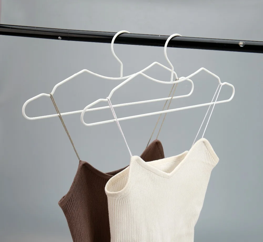 white wire clothes hangers