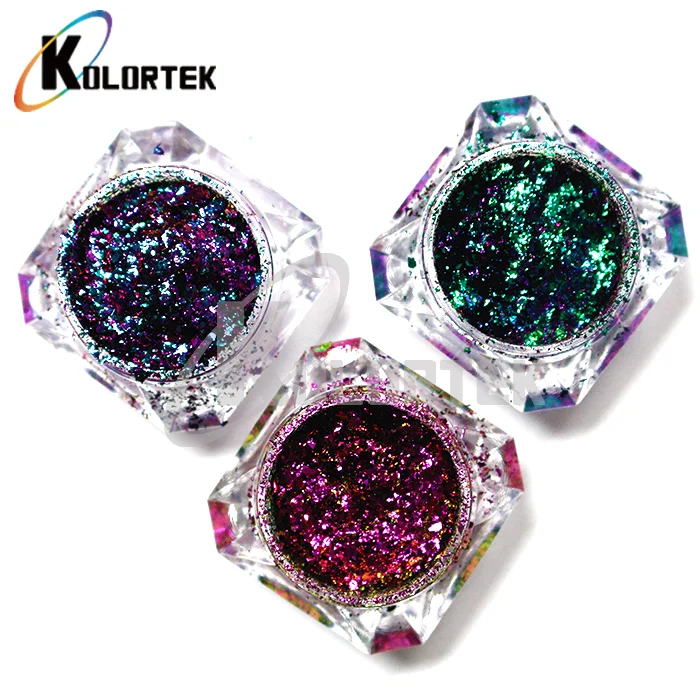 

Kolortek Cosmetic Usage Irregular Sequins Chameleon Glitter Flakes Powder Makeup, Multi-colored