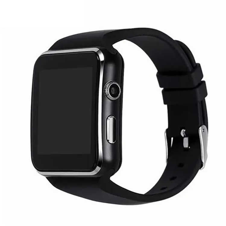 

Hottest china smart watch X6 Support Micro 2G SIM card Take care of your health smartwatch with pedometer, Silver;black