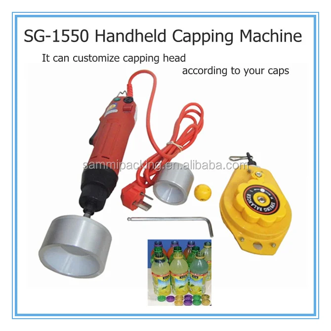 100% Warranty Electric Capping Machine for screw cap,easy operation capper+ Spring Balancer+ 4 Silicon Rubber insert 10-50mm