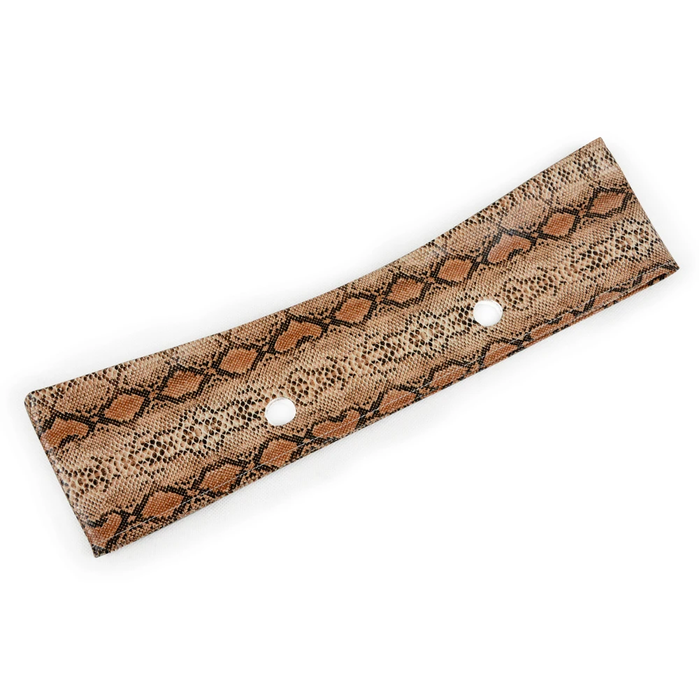 

New fashion Faux Solid Snakeskin Serpentine Grain PU Leather obag Trims Decoration for O bag