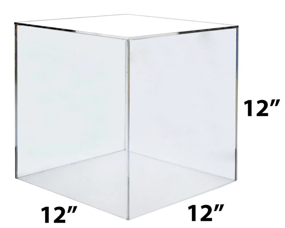 Large Acrylic Display Box Collectible Display Case Clear Store Display 12"x12x12 