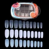 100 Pcs Nail Art DIY Decoration Full Cover Artificial False Oval Japanese Style Nails Tip