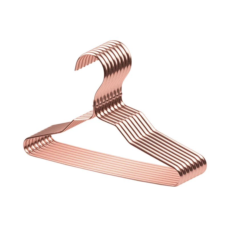 

Cheap cleaning materials factories wholesale baby clothes hanger stand hanger for babies, Rose gold