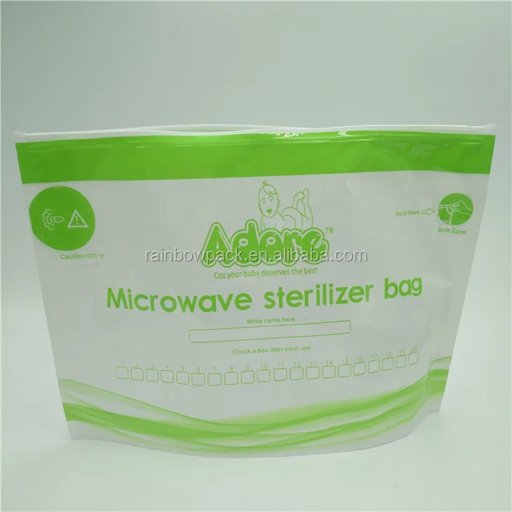 Stand Up 20 Times Reusable Microwave Steam Bag With Slider Zipper Microwavable Stand Up 20 Times Reusable Microwave Steam Bag With Slider Zipper Microwavable