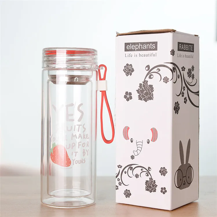 

Manufacturer Supplier Customize 350ml Tea Infuser Glass Bottle, Customized color