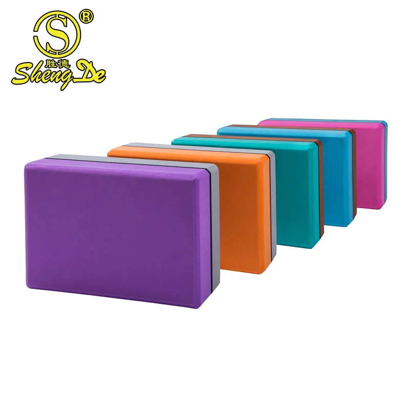 

3"x6"x9" Fitness Orange Eco Friendly 2 Colour Eva Foam Yoga Block, Customized color