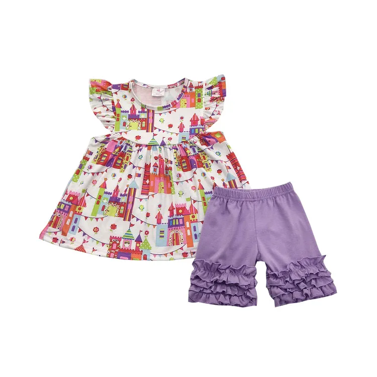 

2019 Bulk Sale Yiwu China Factory Direct Sale Girls Wholesale Boutique Clothing set Pretty Baby Clothes