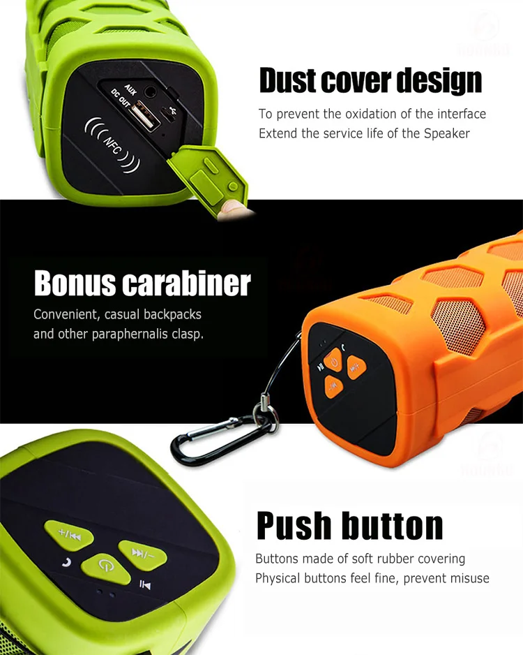 China Manufacturer IP65 Waterproof 4000 mAh Bluetooth Speaker Powerbank with NFC - ANKUX.COM