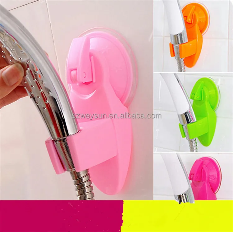 

Home Bathroom Vacuum Holder Wall Suction Cup Wall Mount Adjustable Shower Head Holder, Multi