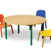 High quality colorful square study and play kids plastic table and chair