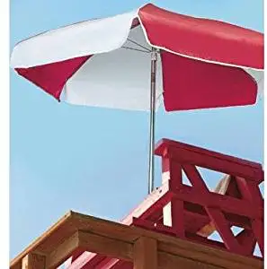 LIFEGUARD UMBRELLA - ULTRA WEATHER DURABLE - RED AND WHITE