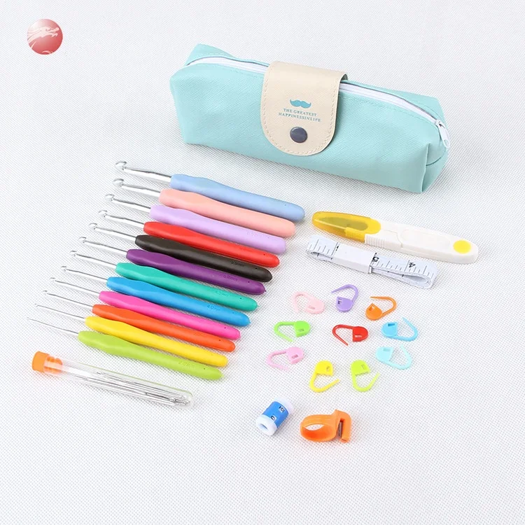 

Aluminum crochet hooks knitting crochet hooks set with case, Colorful