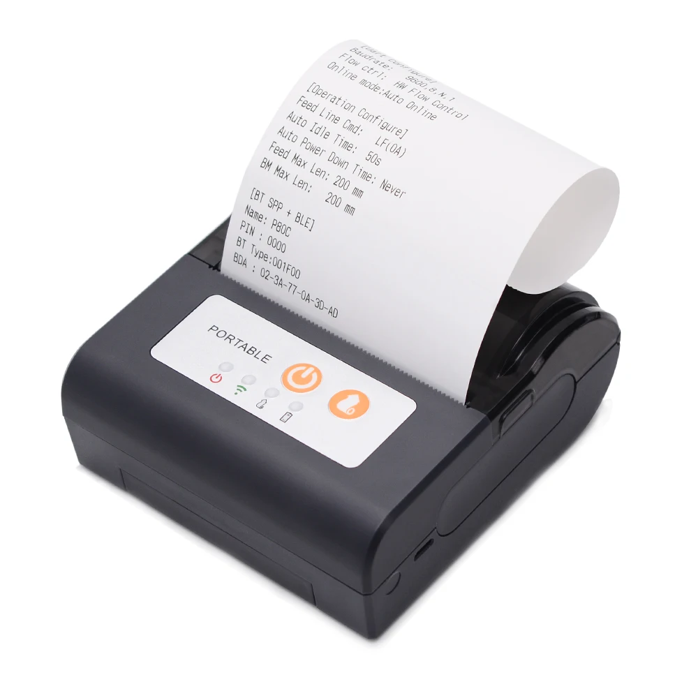 Beeprt cheap 80mm mini portable mobile 3 inch thermal receipt printer with bluetooth
