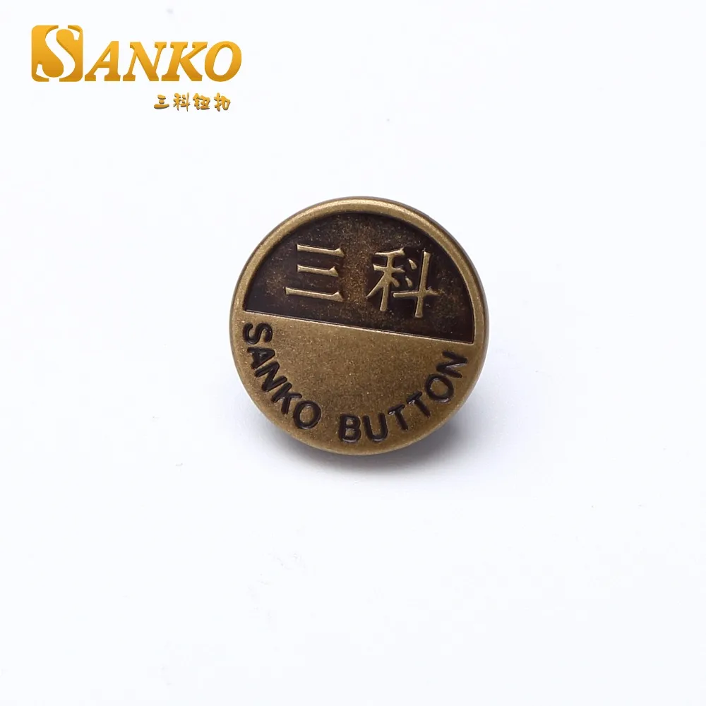 

Custom logo  metal brass press snap button for jeans jacket, Anti brass