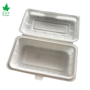Image of Disposable Corn Starch Biodegradable Catering Microwave Heat Bento Lunch Box Food Storage Container