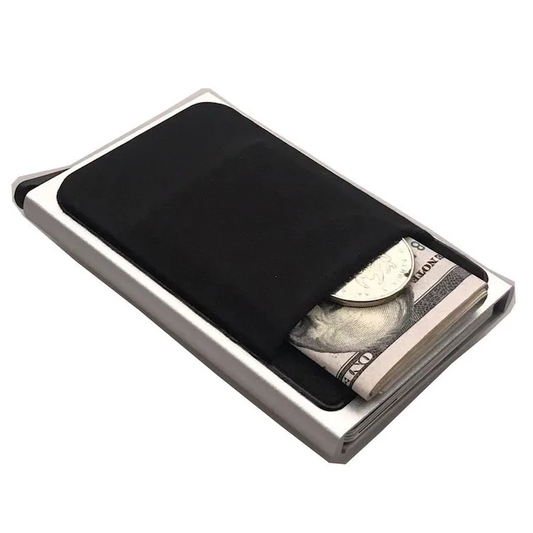 

Automatic Credit Card Case Holder Minimalist Wallet Money Clip Slim Wallet Aluminum