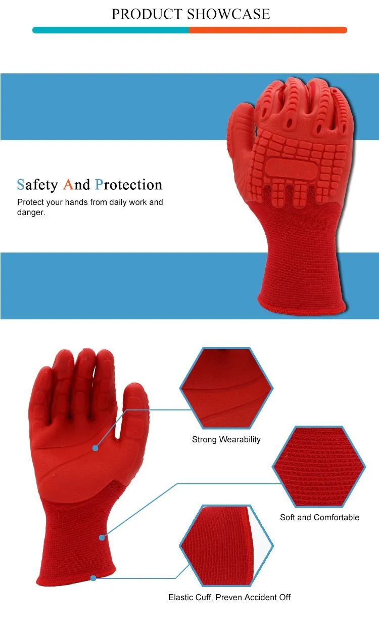 Cotton And High Elastic Knit Fully Cotad Soft Tpu Anti Impact Work