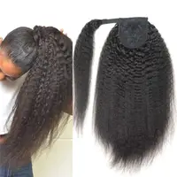 

the new style afro kinky straight ponytail snap on long ponytail hairpieces