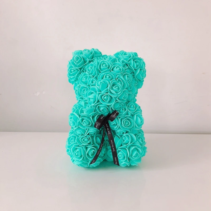 tiffany blue rose teddy bear