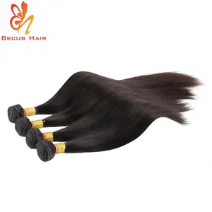 Large Wholesale Natural Black Color  Human Brazilian Hair Weave Bundles Hair Extensions