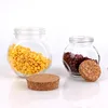 Wholesale food candy storage glass jar with wooden lid for kitchen use
