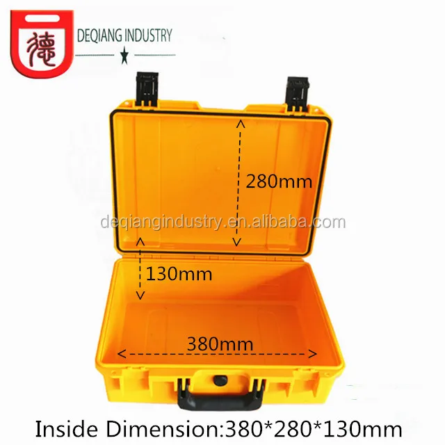 Injection foam inside plastic tool box ease carrying protective waterproof suitcase