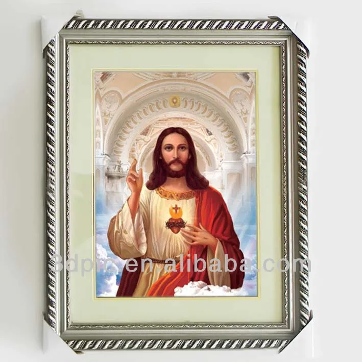 Wall art framed 3d religious jesus chris picture