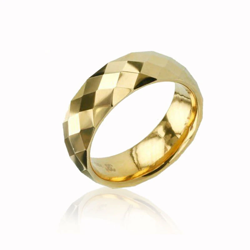 

24k gold filled wedding rings for men, Silver or plated with gold/rose/black