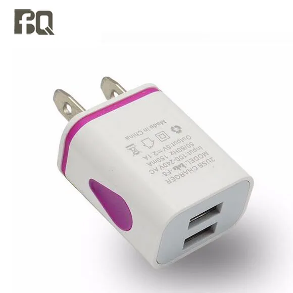 cell phone USB Wall Charger for iphone Portable Dual USB 2 port Home Travel Fast Charger Adapter