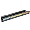 Aucas Tool-less 24 Port Cat6 1U Unshielded Wallmount or Rackmount Din Rail RJ45 Ethernet Patch Panel