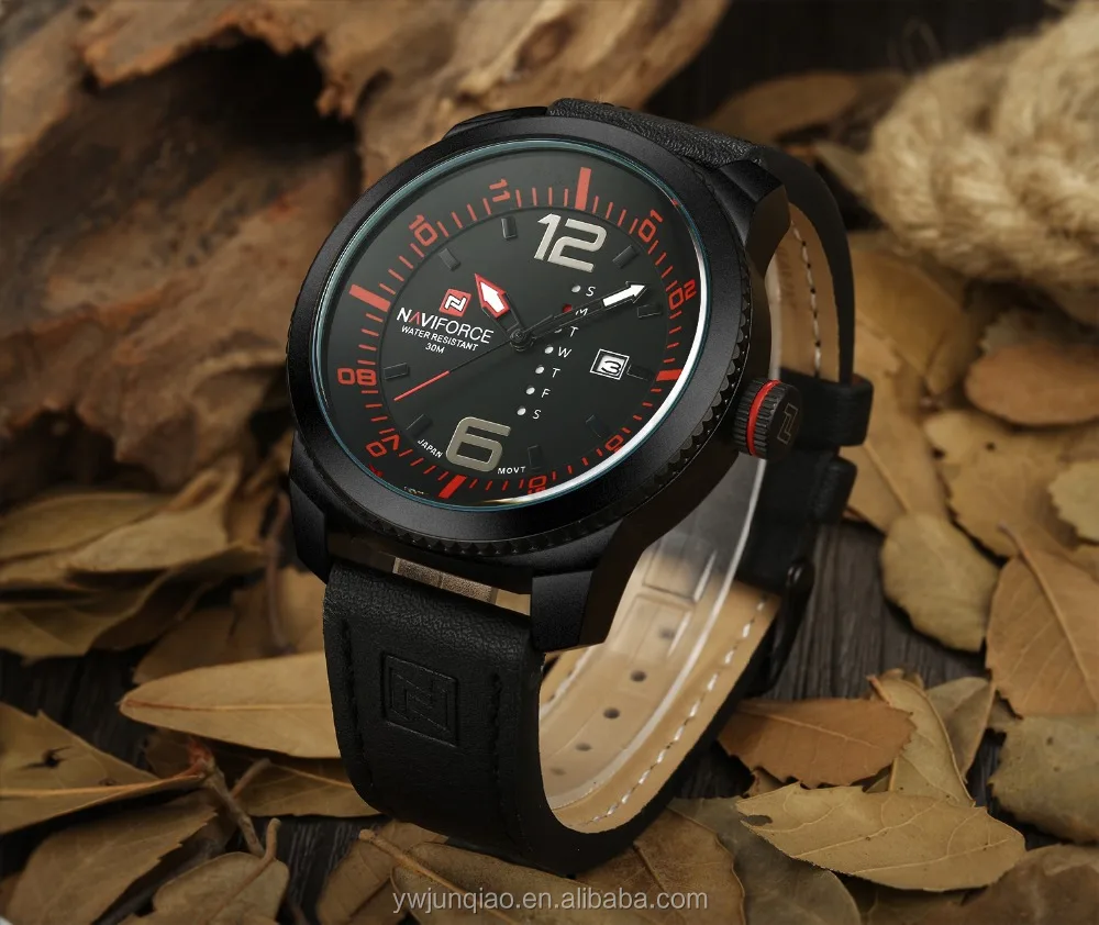 
2016 Watches Men Leather Wrist Military Men Quartz Hour Date Clock Man Casual Sports Watch Brand NAVIFORCE Relogio Masculino NEW 